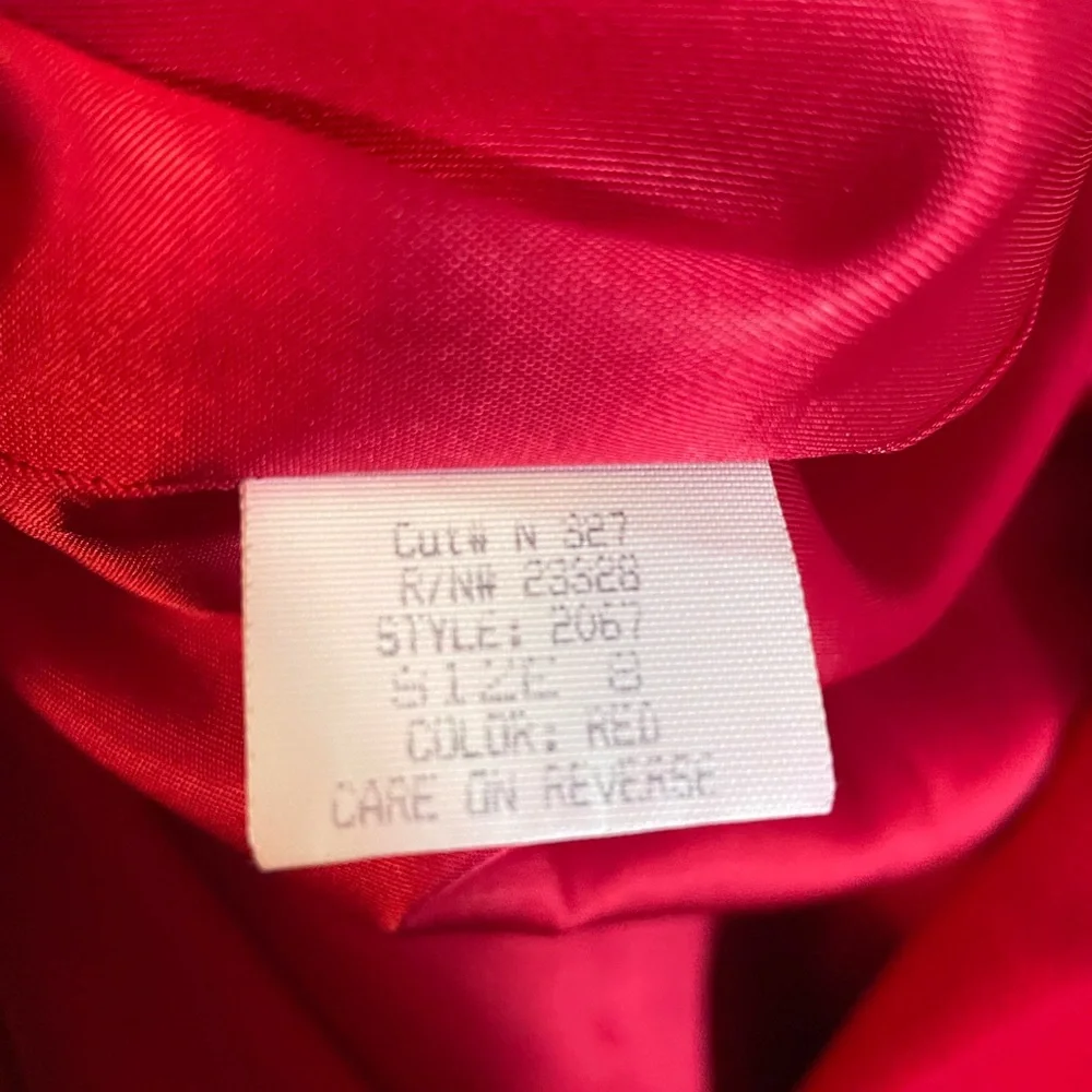 Vintage Kristen Blake Red Wool Blend Trench Coat Size 8 Union Tag EUC - Picture 4 of 13